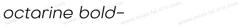 octarine bold字体转换
